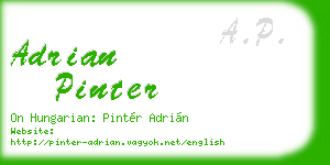 adrian pinter business card